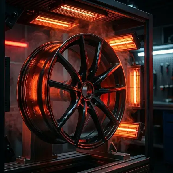 Curado térmico controlado para asegurar el máximo rendimiento, dureza y brillo de tu nueva llanta.