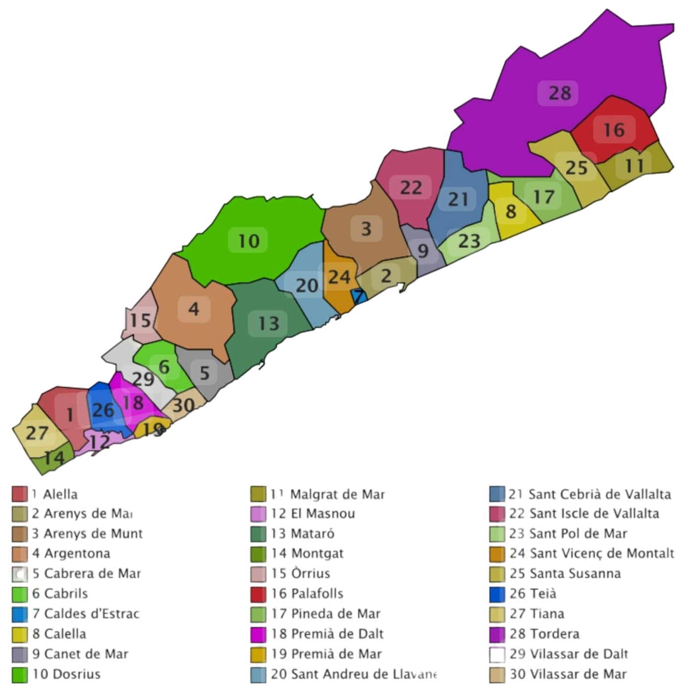 Mapa de cobertura Directa Mapa de cobertura Directa